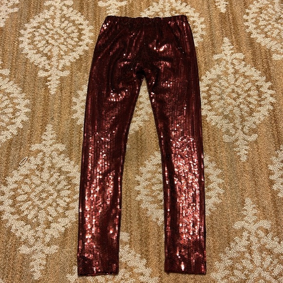WOW Couture sequin pants size small maroon - Picture 4 of 6